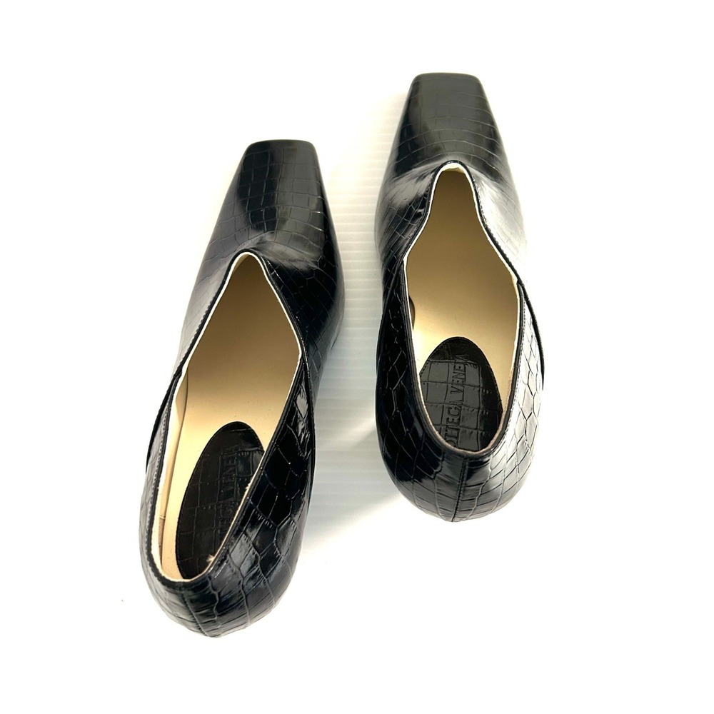 Bottega Veneta Black Lewis Leather Heels Pumps 39.5 $1,550 Gorgeous! NEW - Picture 13 of 16